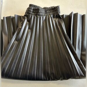 Max Studio Faux Leather Pleated Skirt.  New w/Tags